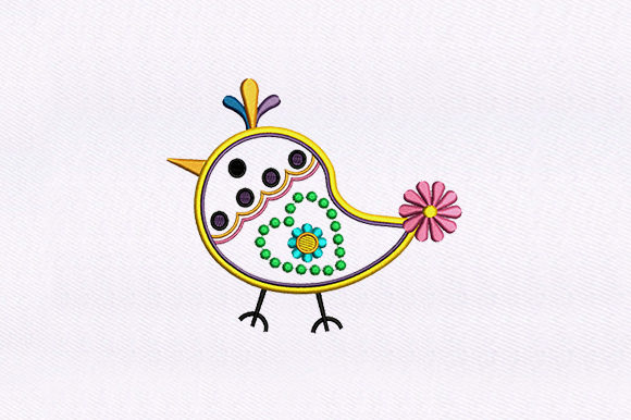 Crafted Yellow Bird Design
