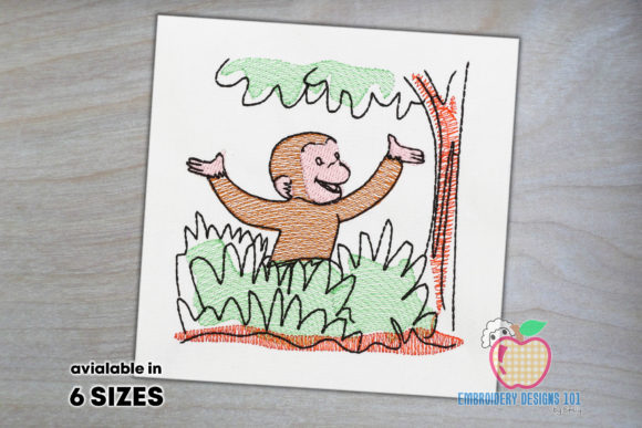 Curious George Monkey Sketch: Design Review for Small Business Merch