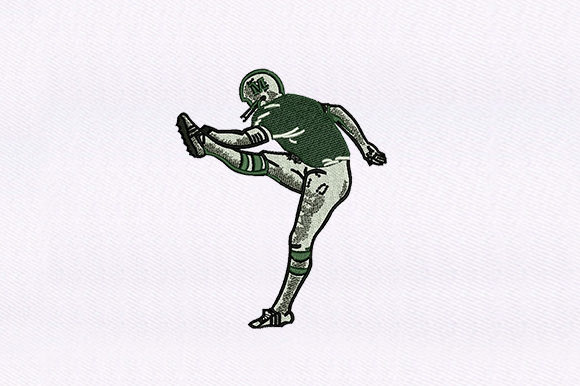 Energetic Football Player: A Design Review for Business Merch