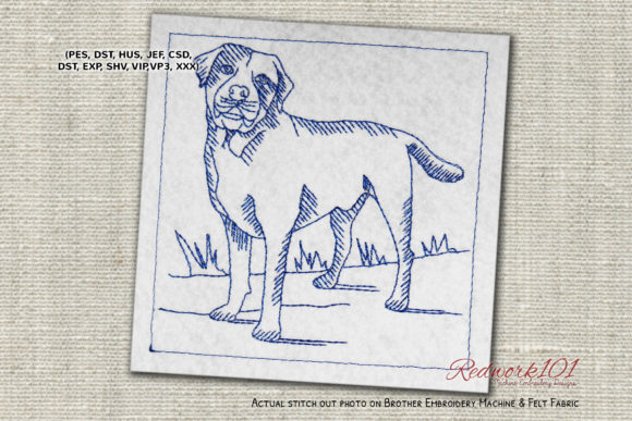 Labrador Dog Redwork: A Designer's Review for Thoughtful Gifts
