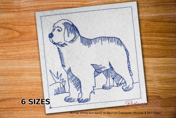 Newfoundland Dog Breed Redwork: A Designer's Review