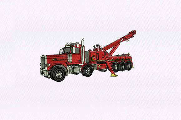 Red Crane Truck Design