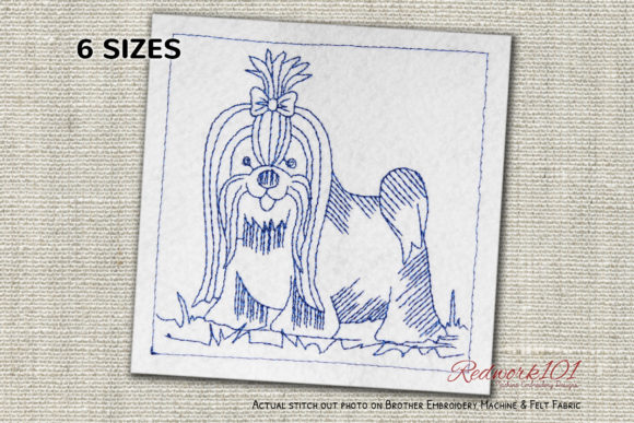 Shih Tzu Dog Redwork: A Designer Review for Boutique Apparel