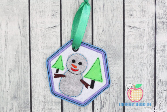 Snowman and Christmas Trees Ornament