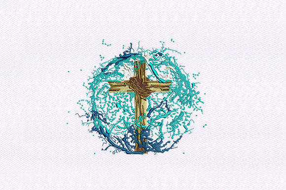 Water Splashing Cross – Design Review for Boutique Sweatshirts